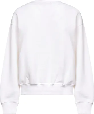 Polo Ralph Lauren Womens Pony Embroidered Crewneck Sweatshirt White Cotton Sweatshirts Sweater