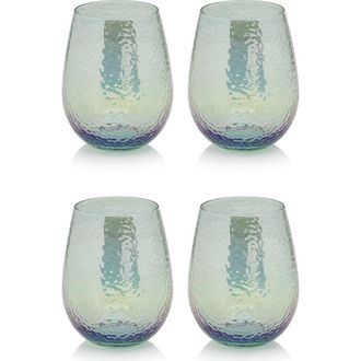 Zodax Apertivo Set of 4 Stemless Glasses in Blue at Nordstrom Rack