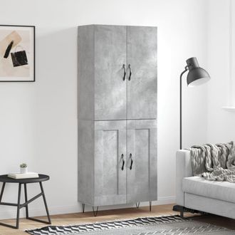 Berkfield Home Highboard Concrete Grey 69.5x34x180 cm Engineered Wood