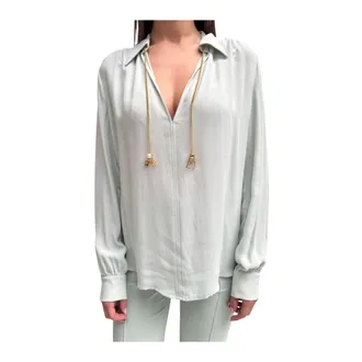 Elisabetta Franchi Dames, Blouses & Shirts, Groen, Maat: L Viscose