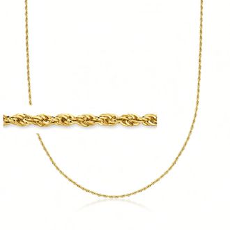 RS Pure by Ross-Simons 1.5mm 14kt Yellow Gold Twisted Rope-Chain Necklace