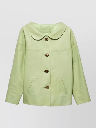 Prada nappa jacket long sleeves notched collar