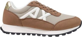 A|X Armani Exchange Schoenen, Dames, Beige, 37 EU, Polyester, Sneakers