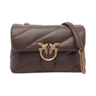 Pinko Big Love Bag Puff - Dames - Schoudertassen - Bruin - ONE Size - Leer - Tassen