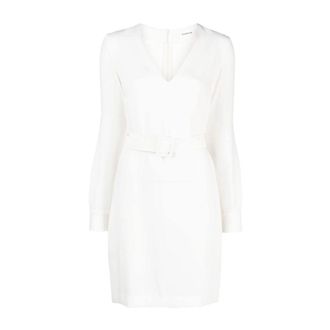 P.A.R.O.S.H. Elegante Ivoor Jurk - Dames - Korte kleedjes - Wit - XS - Kleedjes