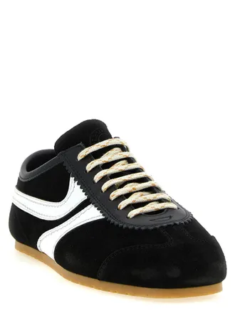 Dries Van Noten Suede and Leather Colorblock Sneaker - Black
