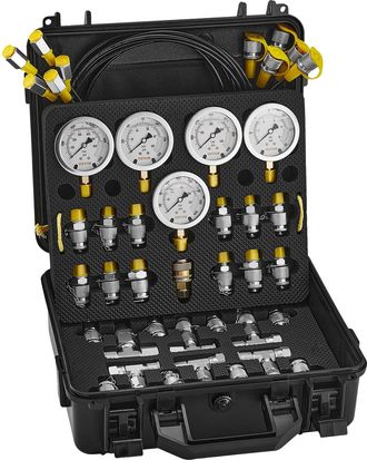 OEM Kit De Prueba De Presi&oacute;n Hidr&aacute;ulica, Acero Inoxidable Duradero, Mediciones Vers&aacute;tiles, Amarillo