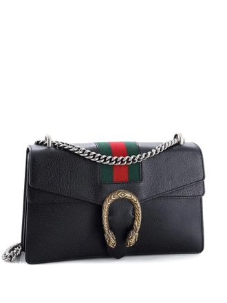 Gucci Web Dionysus Bag Leather Small shoulder bag - Nero