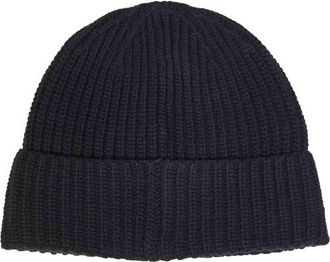 Stone Island Mens Wool Beanie Geelong Black Virgin Hat