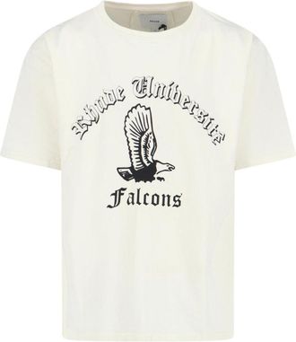Rhude Minimalist White T-Shirt With Standard Crew Neckline