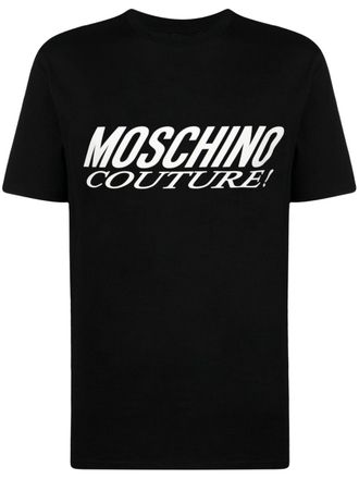 Moschino T-shirt met logoprint - Zwart