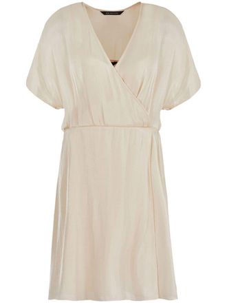 A|X Armani Exchange Gedrapeerde mini-jurk - Beige