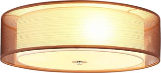 Lindby Lindby - L&aacute;mpara De Techo tobia En Marr&oacute;n Textura, Tela, Tejido, Seda
