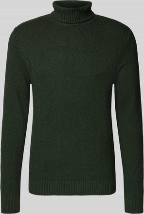 Selected Regular Fit Rollkragenpullover aus reiner Baumwolle Modell TREVOR in Dunkelgruen, Größe XL