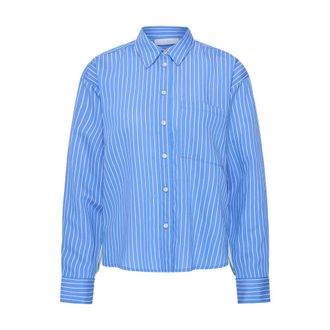 By-Bar Amsterdam Lise Stripe Blouse - Dames - Blouses & Shirts - Blauw - Maat: XS Viscose