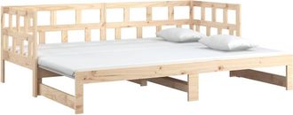 vidaXL Sof&aacute; Cama Extra&iacute;ble Madera Maciza De Pino 2x(80x200) Cm Vidaxl