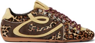 Claudie Pierlot Veterschoenen met luipaardprint - Bruin