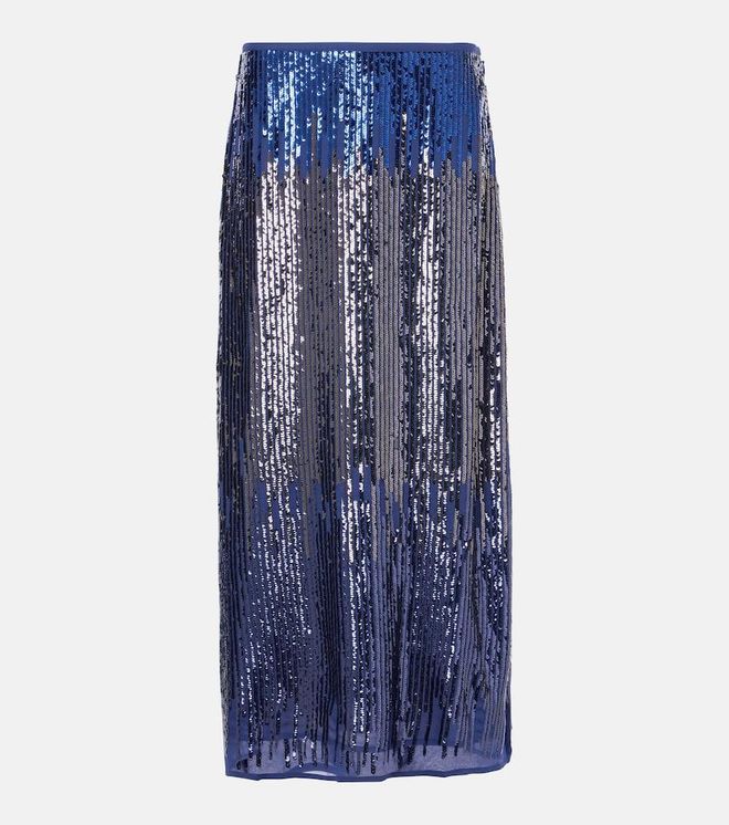 Kelly sequined midi skirt