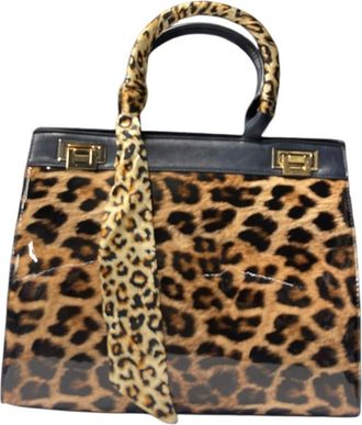 Generic Womens Faux Patent Handbag Luxury Tote Bag Crossbody Fashion Shoulder Bag (Navy)