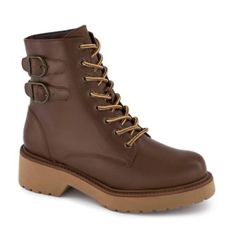 Andrea Womens Derby Boots In Brown