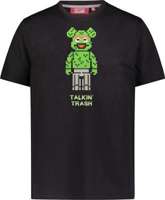 Mostly Heard Rarely Seen talkin trash 8-bit appliqué cotton t-shirt - men - Cotton - M - Black