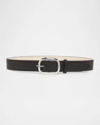 Isabel Marant Dara Large Buckle Leather Belt