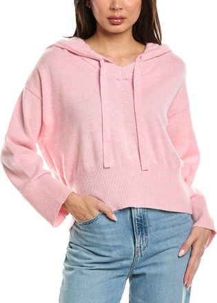 Brodie Cool Girl Detachable Hood V-Neck Cashmere Sweater