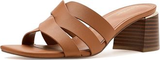 Calvin Klein Vivianna Womens Sandals Dark Natural : 9.5 M, Synthetic