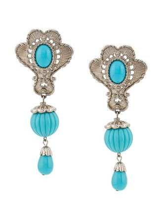 Susan Caplan Vintage 1970s clip-on oorbellen - Zilver