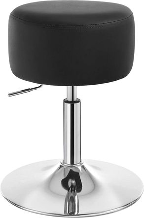 Woltu Taburete De Bar De Piel Sint&eacute;tica De Altura Regulable, Capacidad De Carga 100 Kg, Color Negro - Woltu