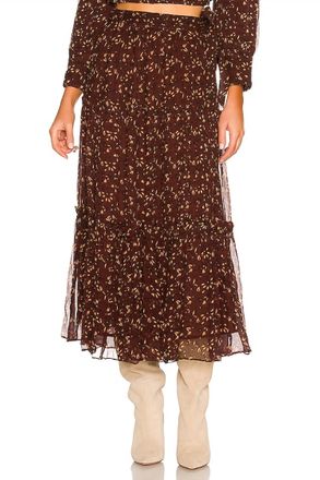 Cleobella Charlie Skirt In Zadia Block Print