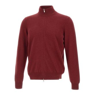 Gran Sasso Turtlenecks, male, Red, Size: 3XL Mock-Neck Half-Zip Sweater