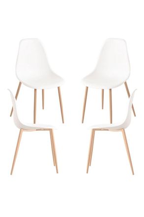 Regalos Miguel Packs Sillas Comedor - Pack 4 Sillas Mykle - Blanco
