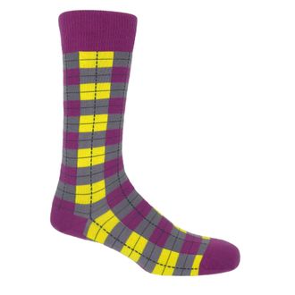 Peper Harow Checkmate Mens Socks - Neon