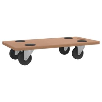vidaXL Vidaxl - Soportes Con Ruedas 6 Uds Madera De Ingenier&iacute;a Rectangular