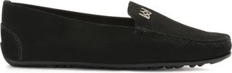 Kazar Dames nubuck zwarte mocassins - Dames - Loafers - Zwart - 37 EU - Leer - Schoenen
