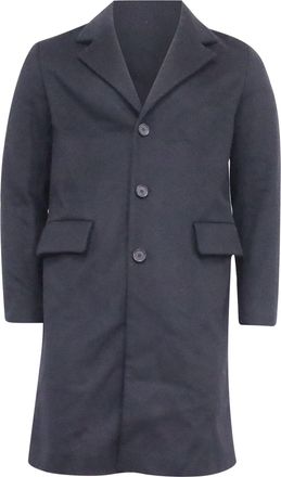 Sandro Coat in Black Wool and Cashmere
