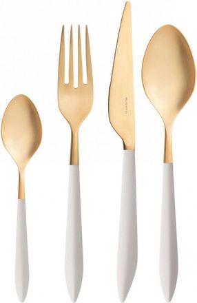 Bugatti Ares Gold, Posate Set 24 Pz, Scatola Weng&egrave;, Casa Bugatti - Colore: Avorio