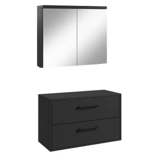 Badplaats Badplaats Mueble Bajo Lavabo Florence 80 X 46 Cm - Negro Mate
