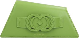 La Carrie Finger Twist Bag - Dames - Clutches - Groen - ONE Size - Leer - Tassen