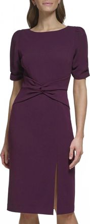 DKNY Sheath Mini Dress In Plum