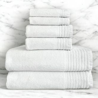 BedVoyage Viscose Odor & Mildew Resistant Spa Towel Collection, 6pc Set in Cloud at Nordstrom