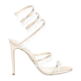 Rene Caovilla High Heel Sandals, female, Beige, 4 UK, Beige Satin Chandelier Sandal