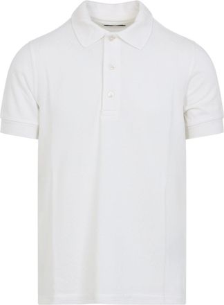 Tom Ford Off White Lyocell Polo-Uomo