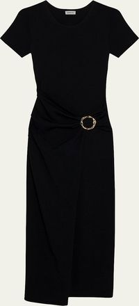 SIMKHAI Soren Gathered Knit T-Shirt Dress