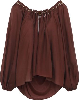 Zimmermann Aster Blouse - Dames - Blouses - Bruin - M - Overhemden