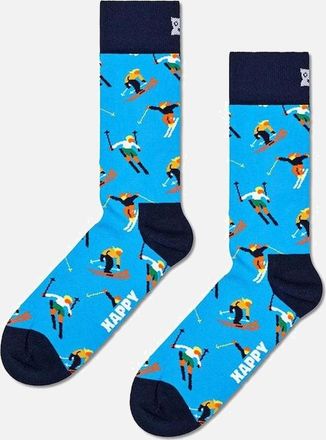 Happy Socks Mens HAPPY SOCKS Skiing Socks, Blue