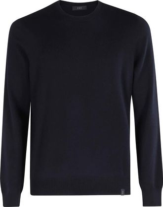 Fay Sweater - Heren - Ronde hals truien - Blauw - S - Truien & Vesten