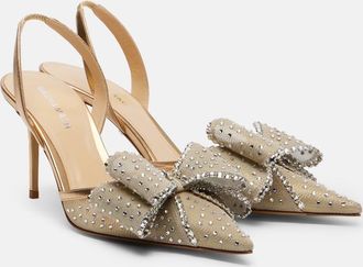 Mach & Mach Le Cadeau 85 mesh slingback pumps