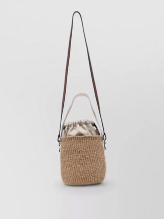 Chlo&eacute; woody bucket bag adjustable strap texture